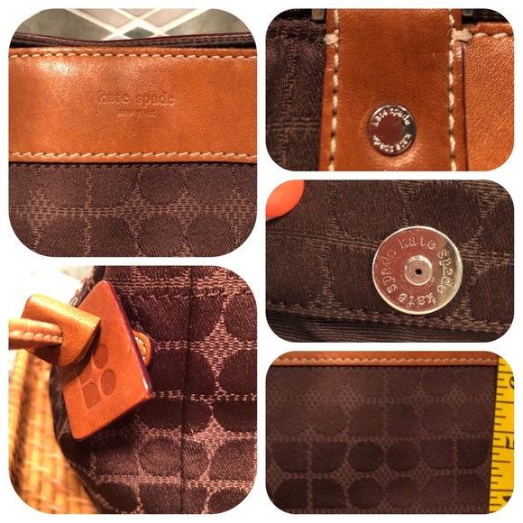 Kate Spade Signature Brown Cloth & Leather Handbag - Picture 6 of 8